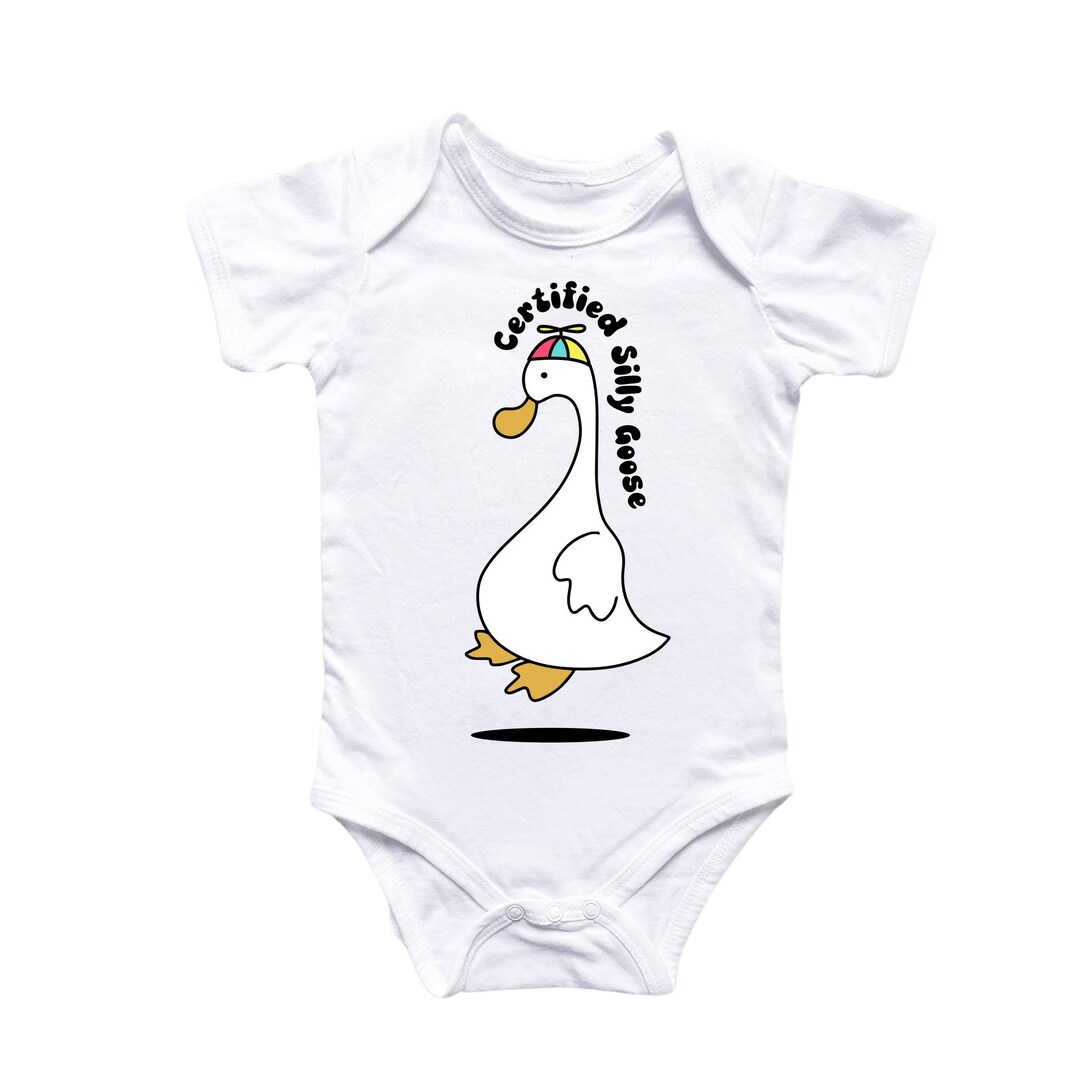 Silly Goose Flying Baby Boy Girl Clothes Infant Onesie® Funny